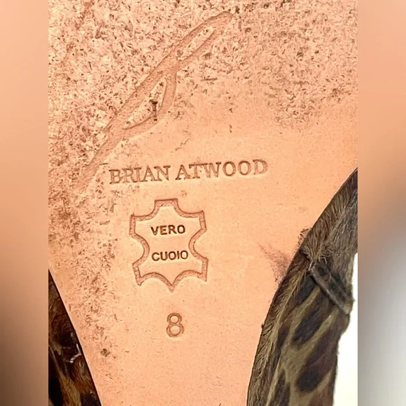 Brian Atwood Leopard Print Ankle Booties - Picture 12 of 12